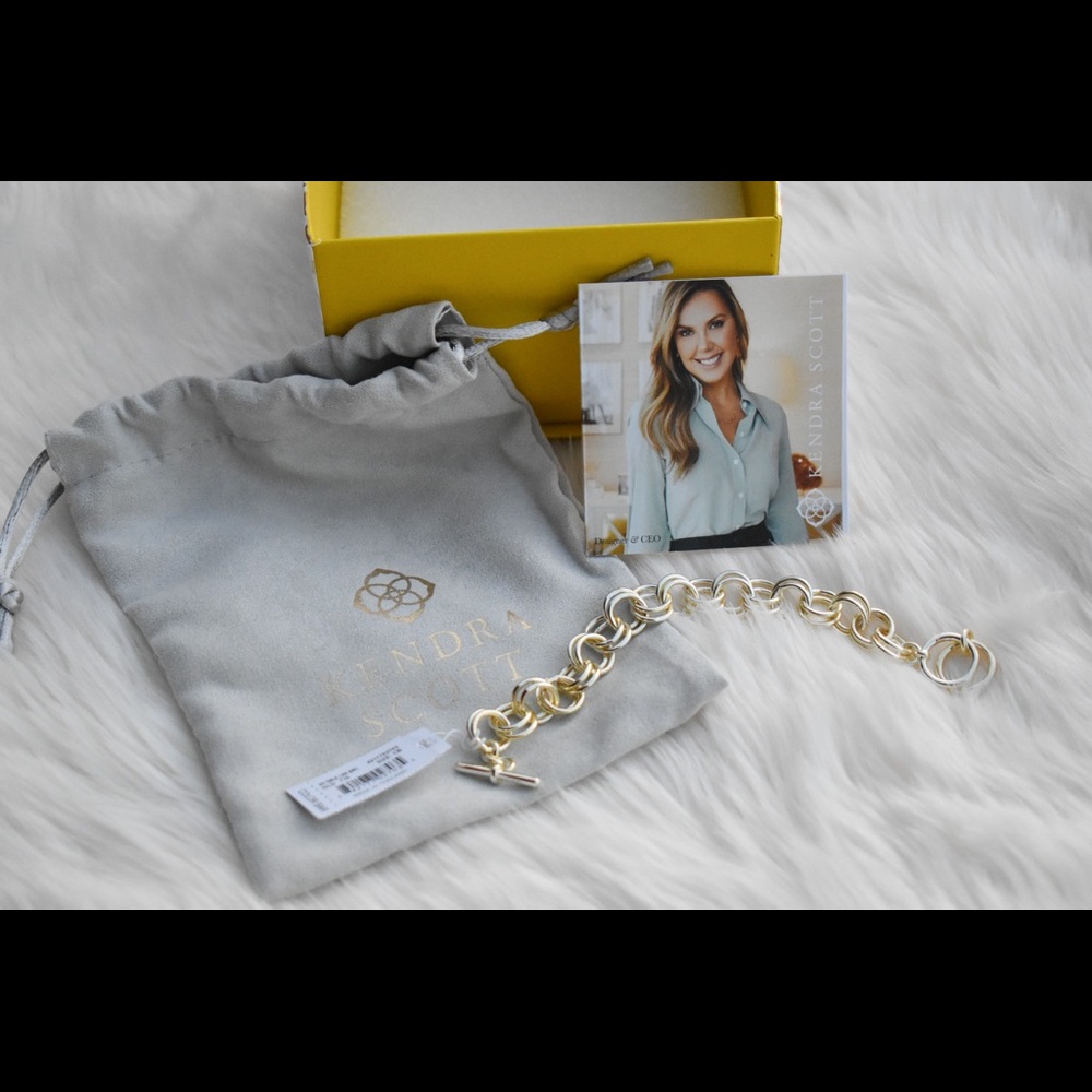 NWT Kendra Scott XS double link gold bracelet